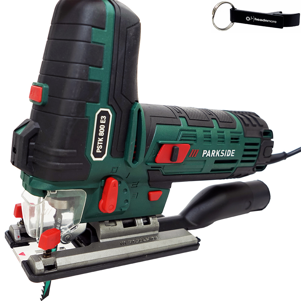 Kit Parkside PSTK 800 : Scie Sauteuse Pendulaire 800W + Porte-clés Décapsuleur HEADNMORE - 11
