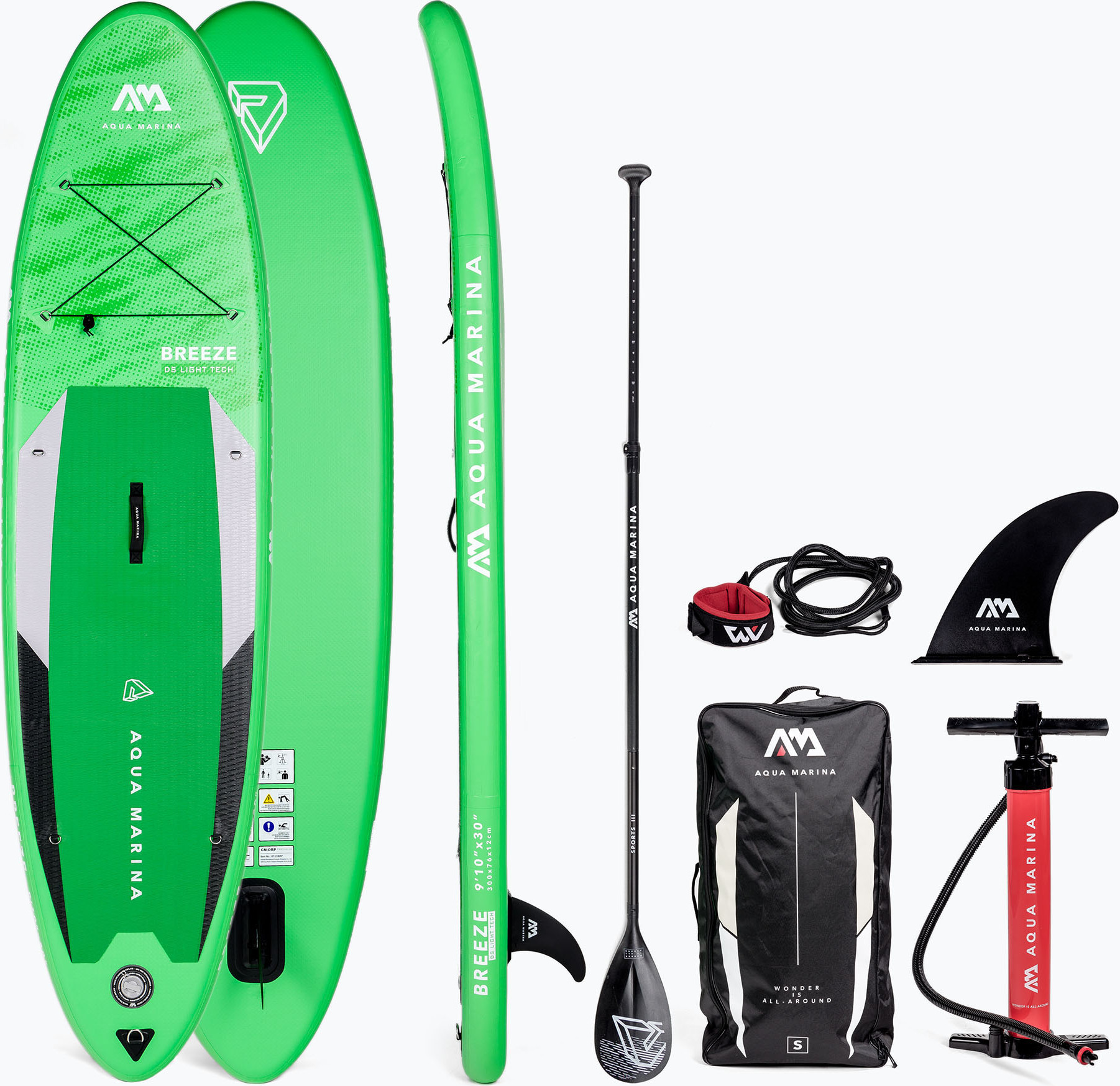 AQUA MARINA SUP Board Breeze | 330x76x12 cm | Nosnosť do 100 kg , farba:zelená