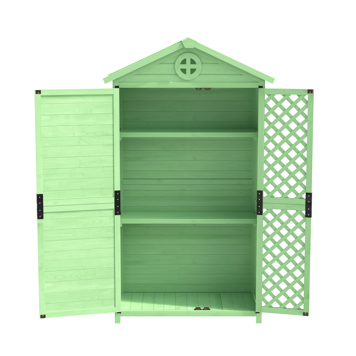 Xdovet Gerätehaus Outdoor Holz Geräteschrank Verblassungsfrei Wetterfest Geräteschuppen für Garten Terrasse Grün XDovet705