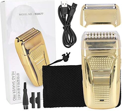 Pánsky elektrický holiaci strojček, presný zastrihávač, dobíjací holiaci strojček, prenosný holiaci strojček na fúzy (zlatý)
