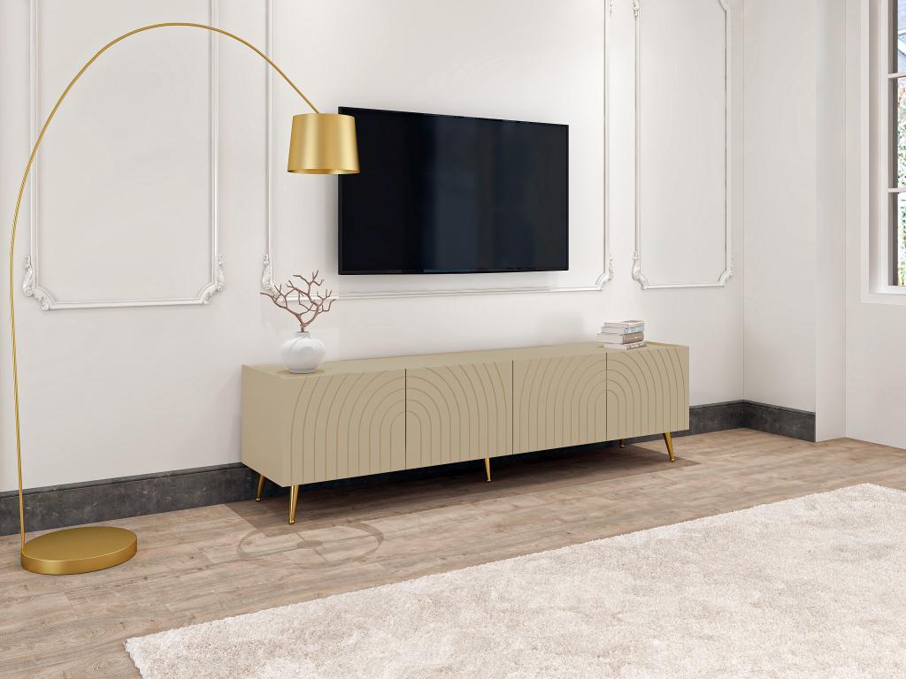 TV-Möbel mit 4 Türen - Beige - NORSIM von Pascal Morabito