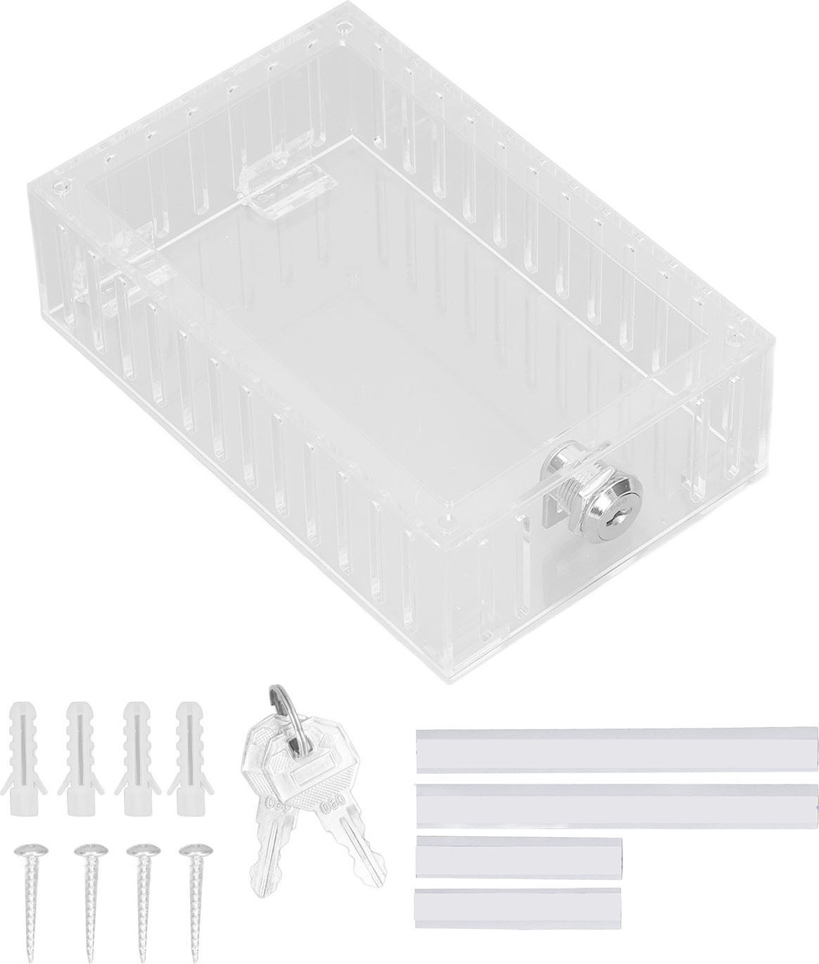 Cocosity Thermostat Lock Box,Thermostat Lock Box mit Schlüssel,Große Thermostat Lock Box,Thermostat Lock Box Cover,Universal Thermostat Lock Box,Große klare Thermostat Abdeckung,Klare Kunststoff große Thermostat Abdeckung,Thermostat Guard