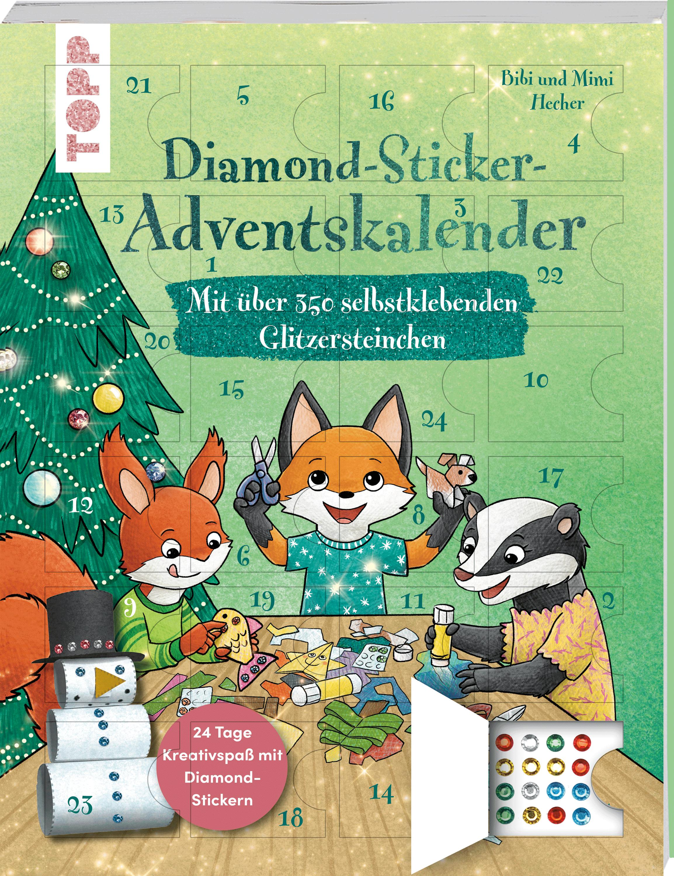 Adventný kalendár s diamantovými nálepkami