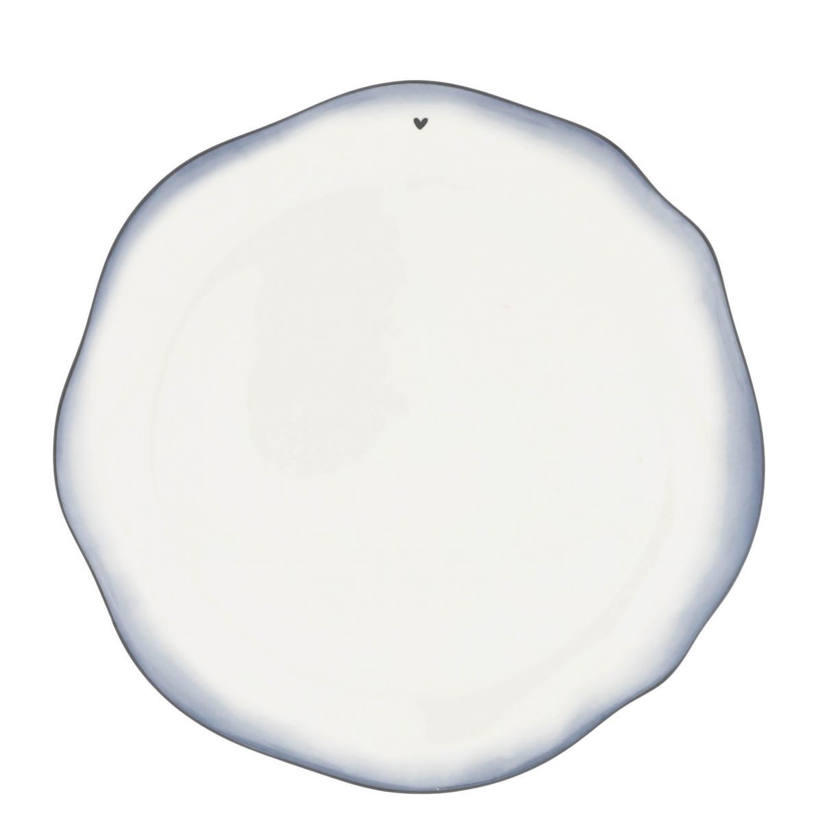 Speiseteller IRIS BLUE EDGE mit Farbverlauf 26cm weiß blau Bastion Collections LI/DINNER 006 IB
