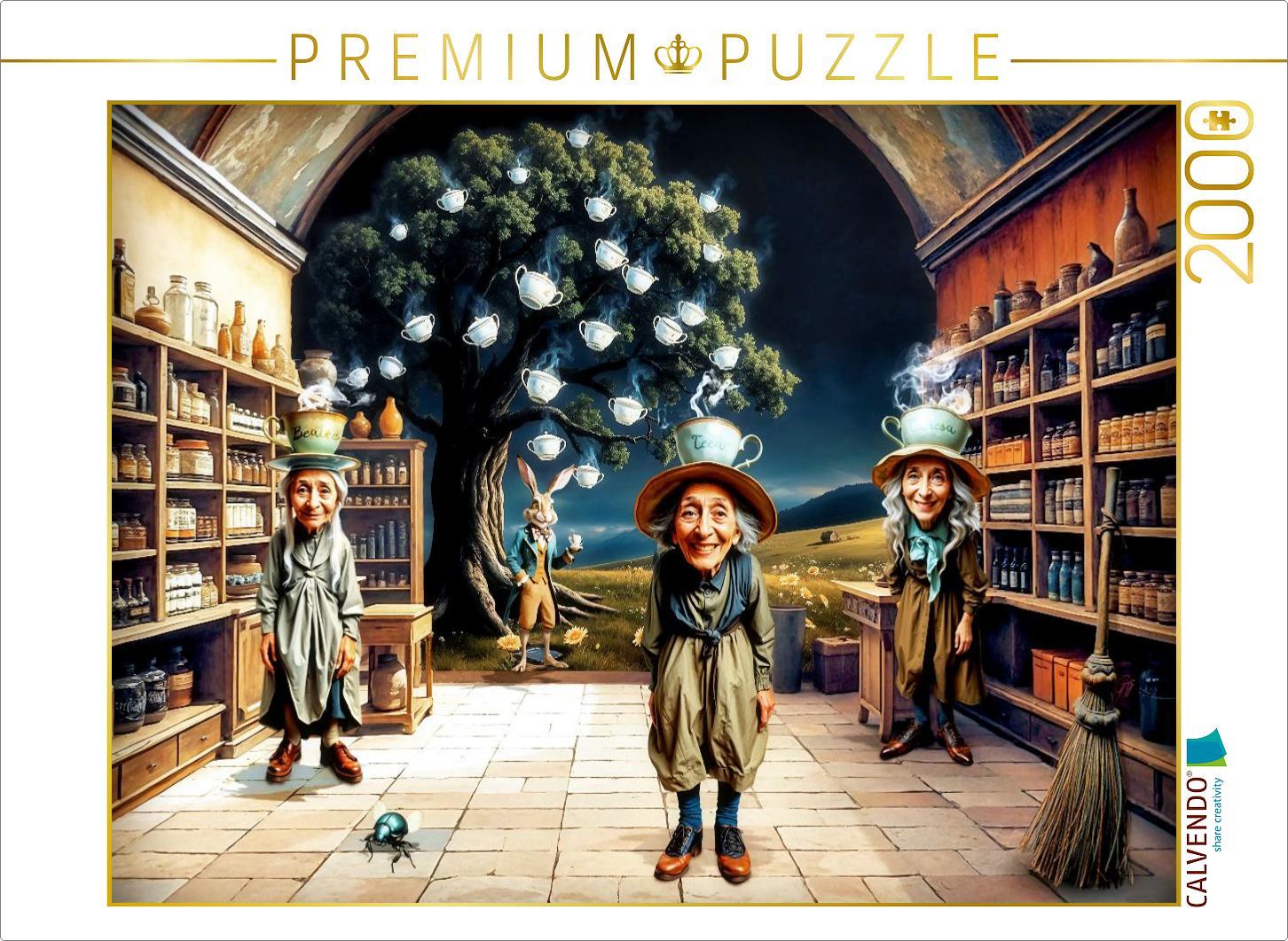 CALVENDO Puzzle Der Teeladen der Schwestern Teebaum | 2000 Teile Lege-Größe 90x67cm Foto-Puzzle für glückliche Stunden