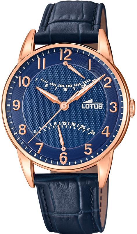 Festina Lotus Herren Armbanduhr Lederarmband blau 18430/7