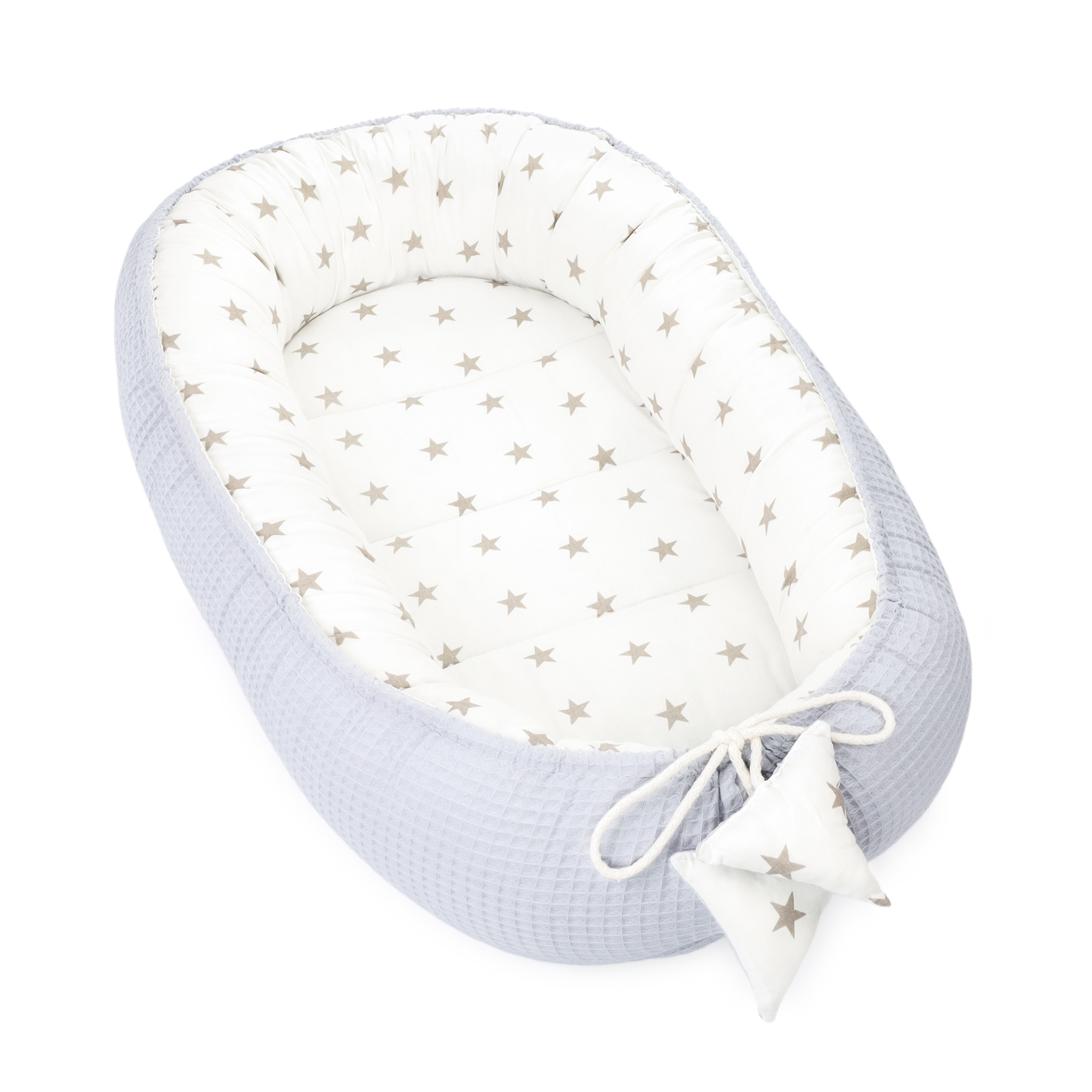 Totsy Baby Babynest 90x50cm Mit Tragegriff - Kuschelnest Für Neugeborene In Dunkelblau/Fuchs