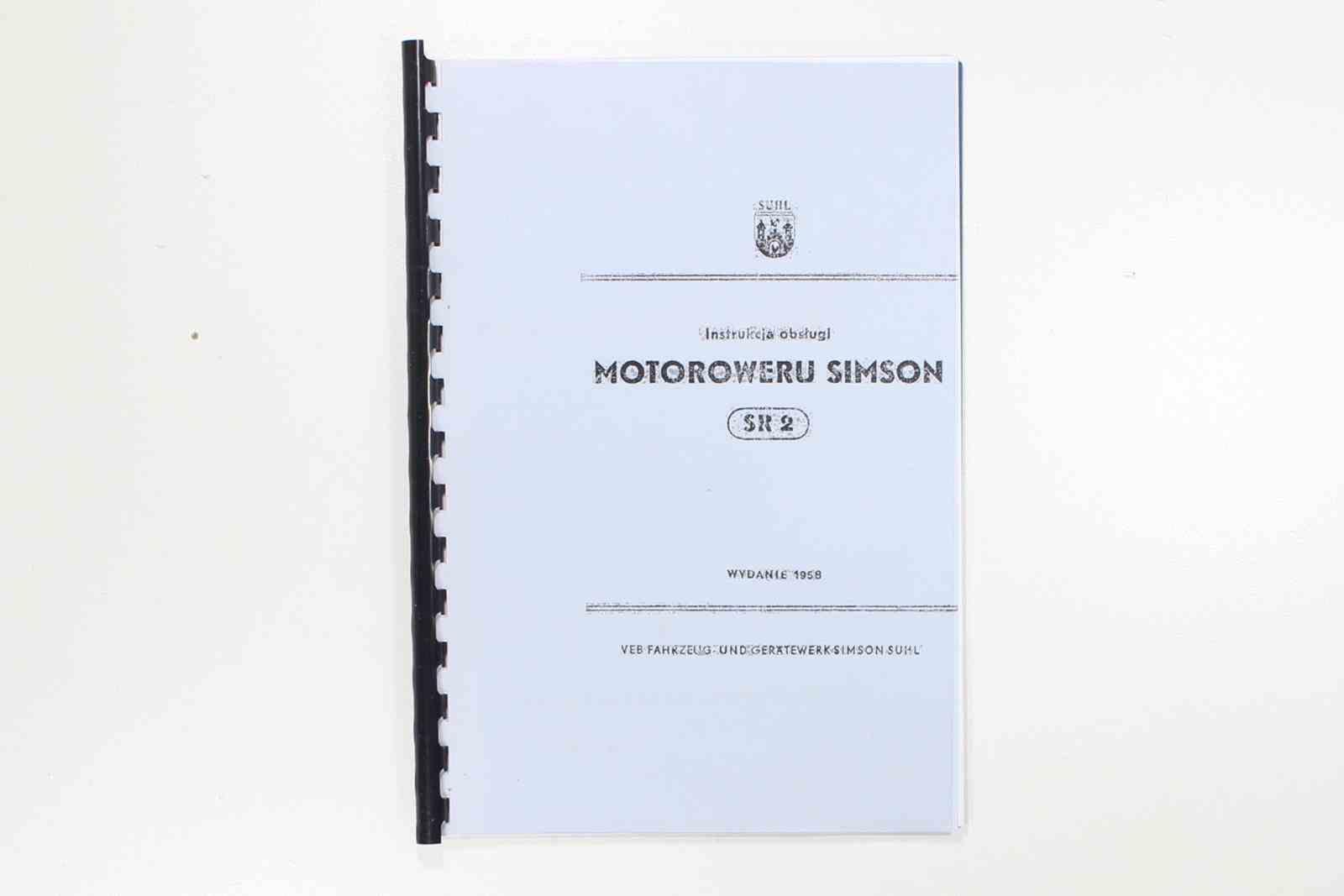 ItalyRacing Katalog Simson Sr2 Service Manual ROY26365
