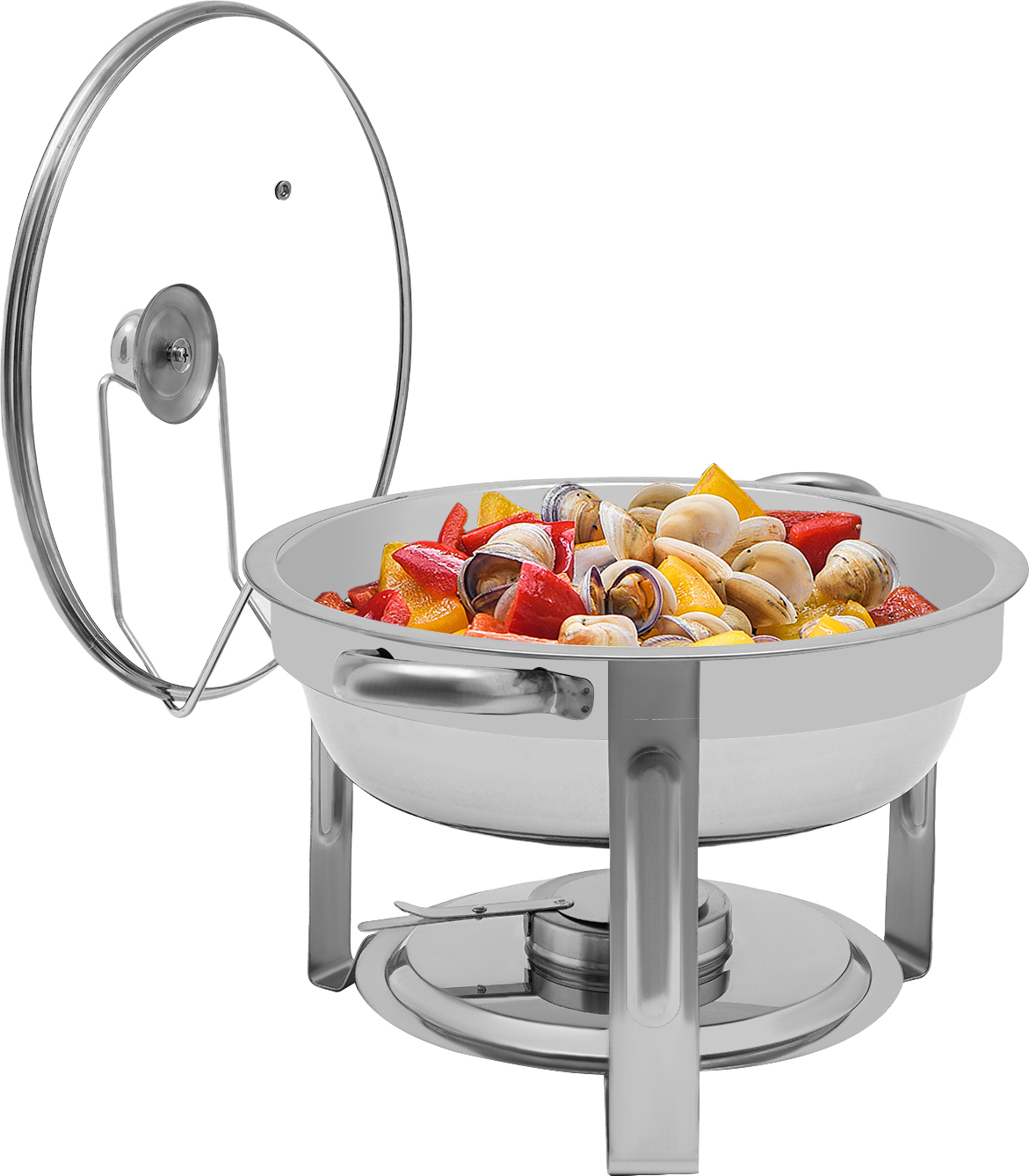 Futchoy Chauffe-Plats Chafing Dish 6 Litres Acier Inoxydable - Buffet Traiteur Mariage Fête
