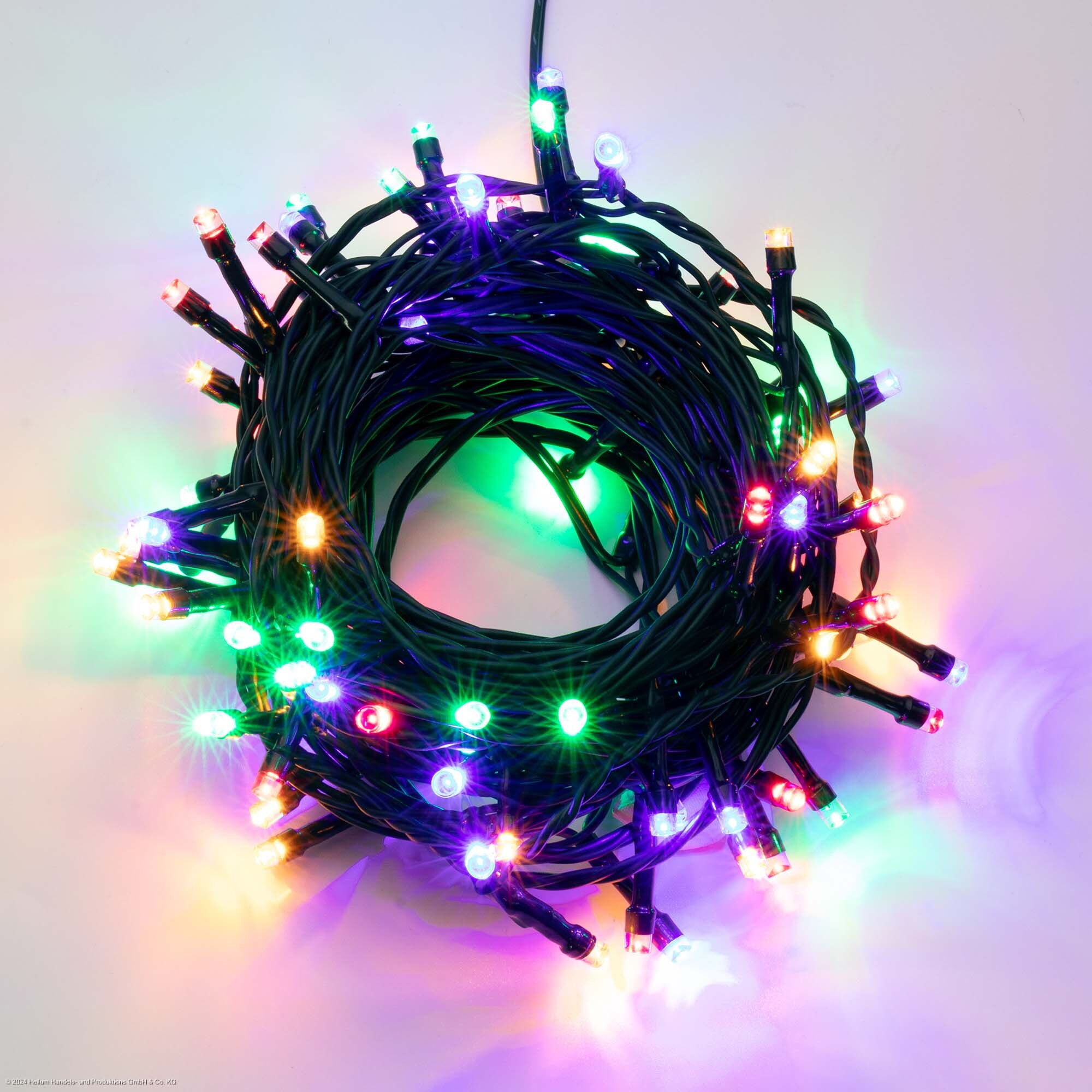 Hellum Lichterkette 200 LED, 19,9 m Lichterkette außen, Lichterkette outdoor strom bunt