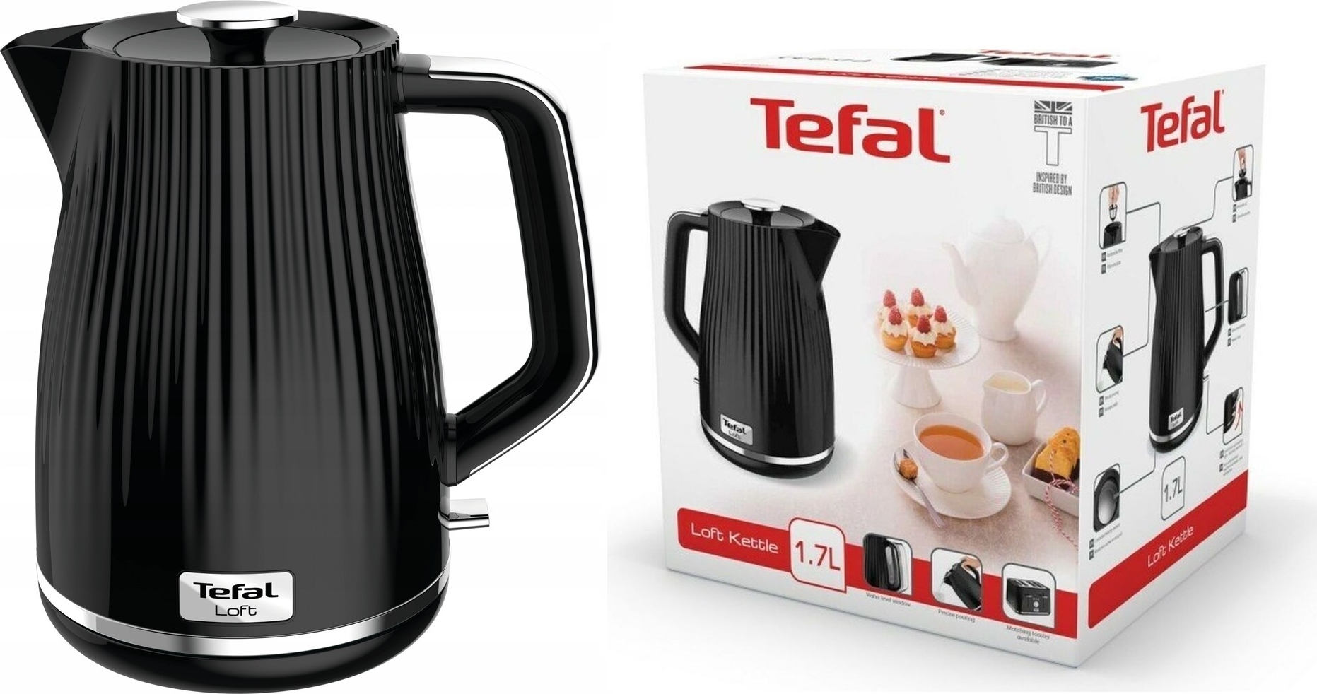 Wasserkocher Tefal Loft 1.7L 2400W Kabellos Mit Abschaltautomatik