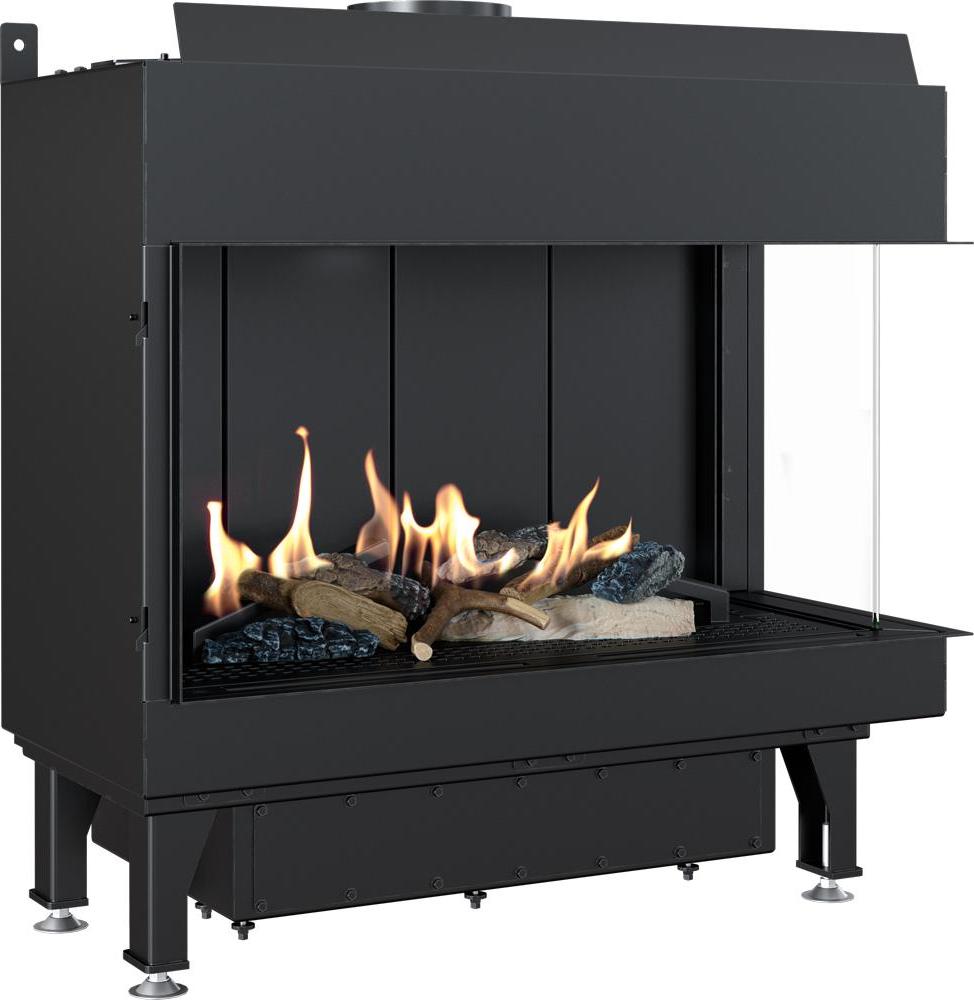 Plynový krb KRATKI LEO 70 Pravostranný zemný plyn ∅ 100/150 7,3 kW