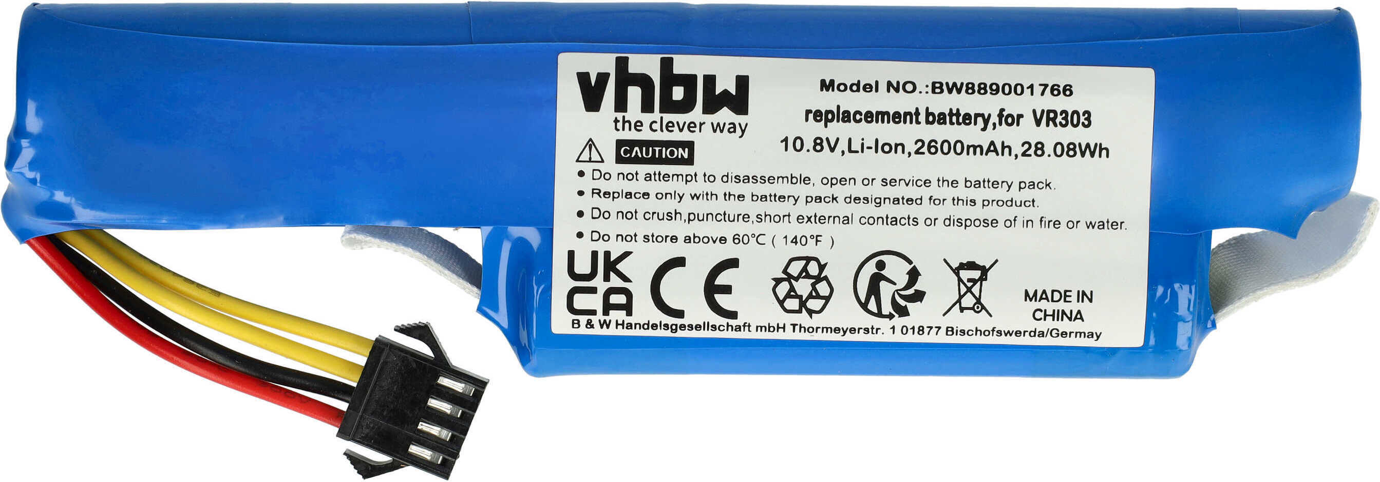 vhbw Batteria per diversi dispositivi (4000mAh, 3,7V, Li-Poly) 1x celle