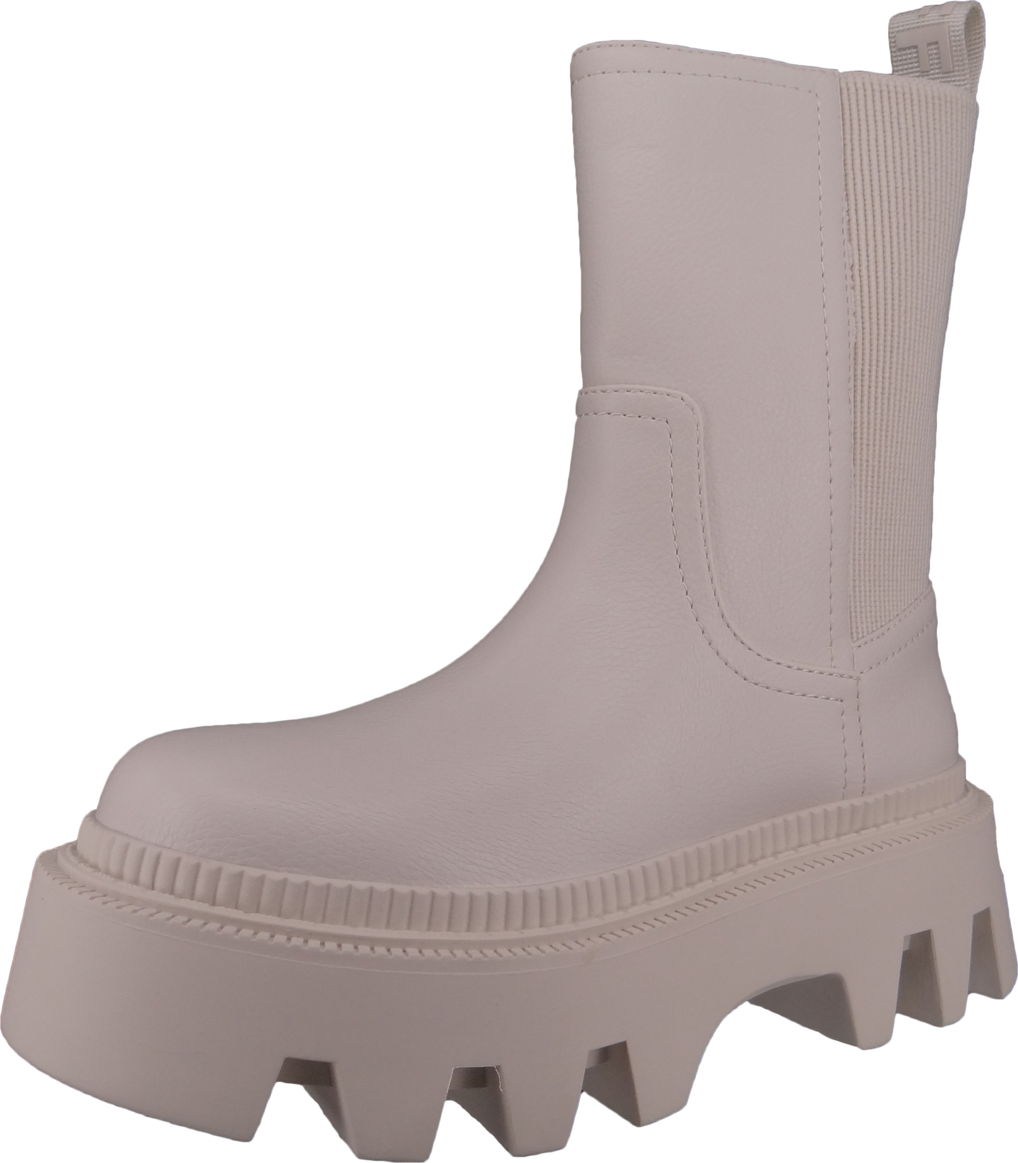 Buffalo Damen Sportliche Stiefelette Flora Chelsea HI 1220024 Creme BUF471