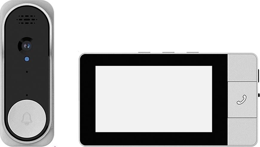 INF Smarte Video Türklingel mit 4,3 Zoll Bildschirm, HD Nachtsicht, Bewegungserkennung 391705