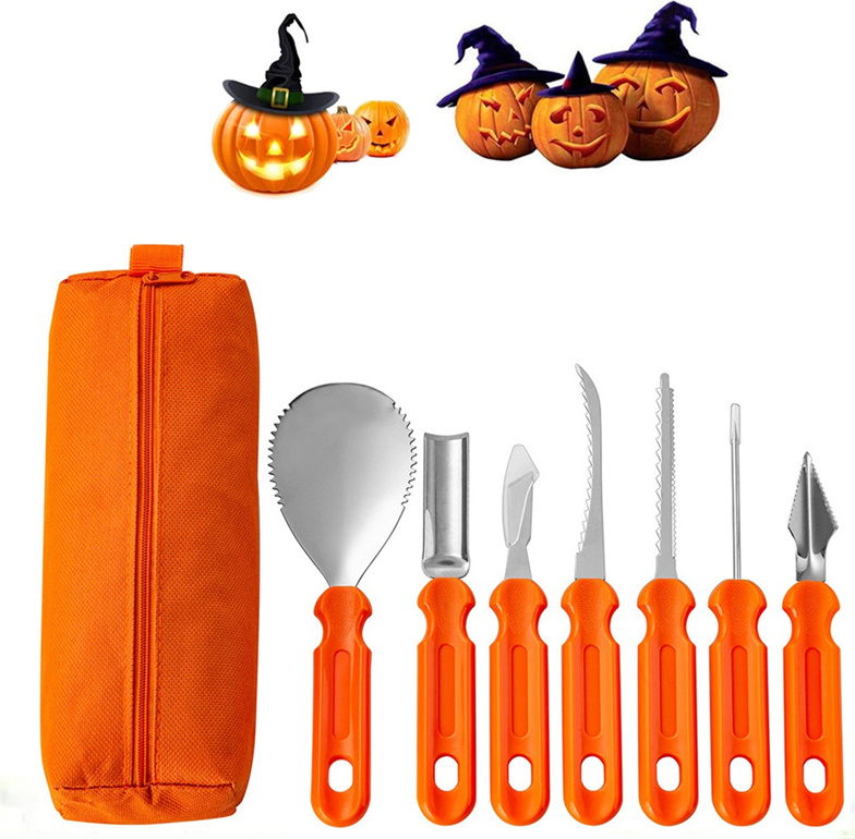 youjia 7 Stücke Edelstahl Kürbis Carving Tool Set Obst Und Gemüse Carving Messer Küchen Helfer Liefert,