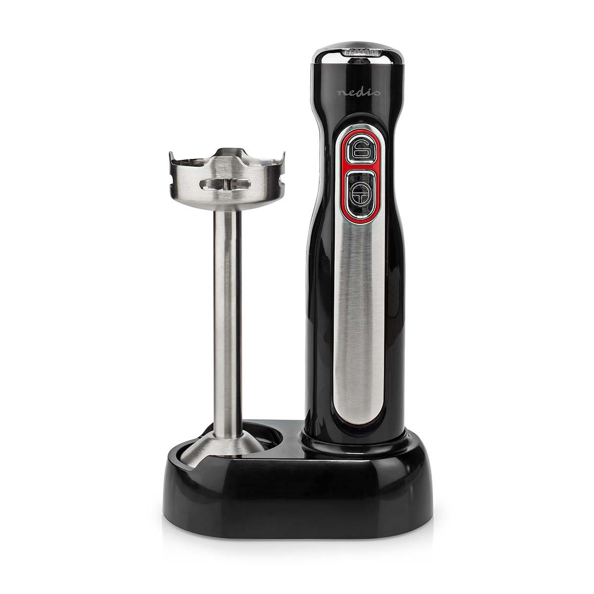 Nedis Stabmixer - 100 W - Geschindigkeitseinstellung: 1 Geschindigkeitsstufe - Schwarz / Silber KAHB600BK