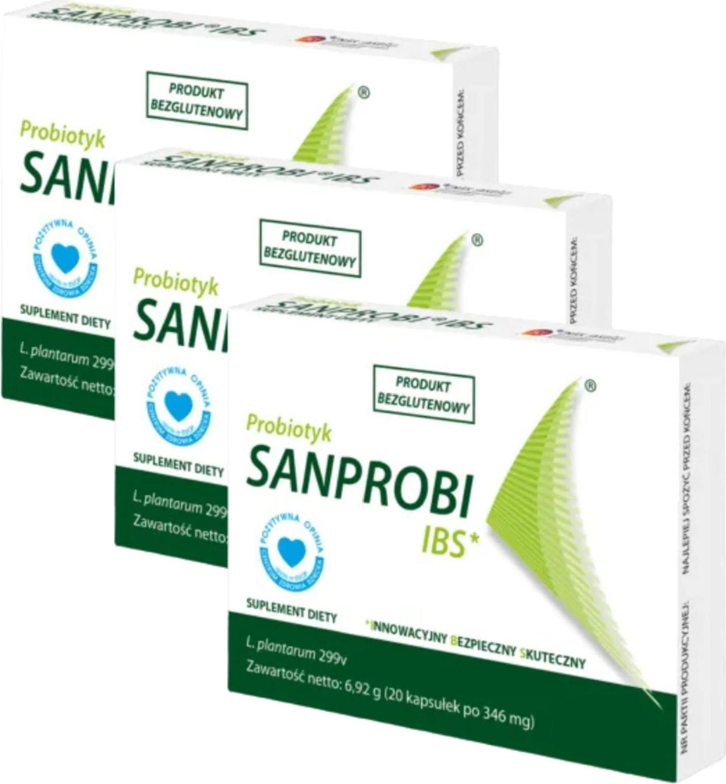 Sanprobi IBS Probiotikum Probiotisch Lactobacillus Plantarum 3+ Jahre 20 Kaps. x3