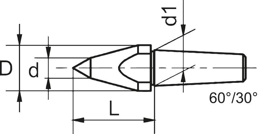 no_name Kopierkörner für Drehbankspitzen 12mm CONZELLA E923/6