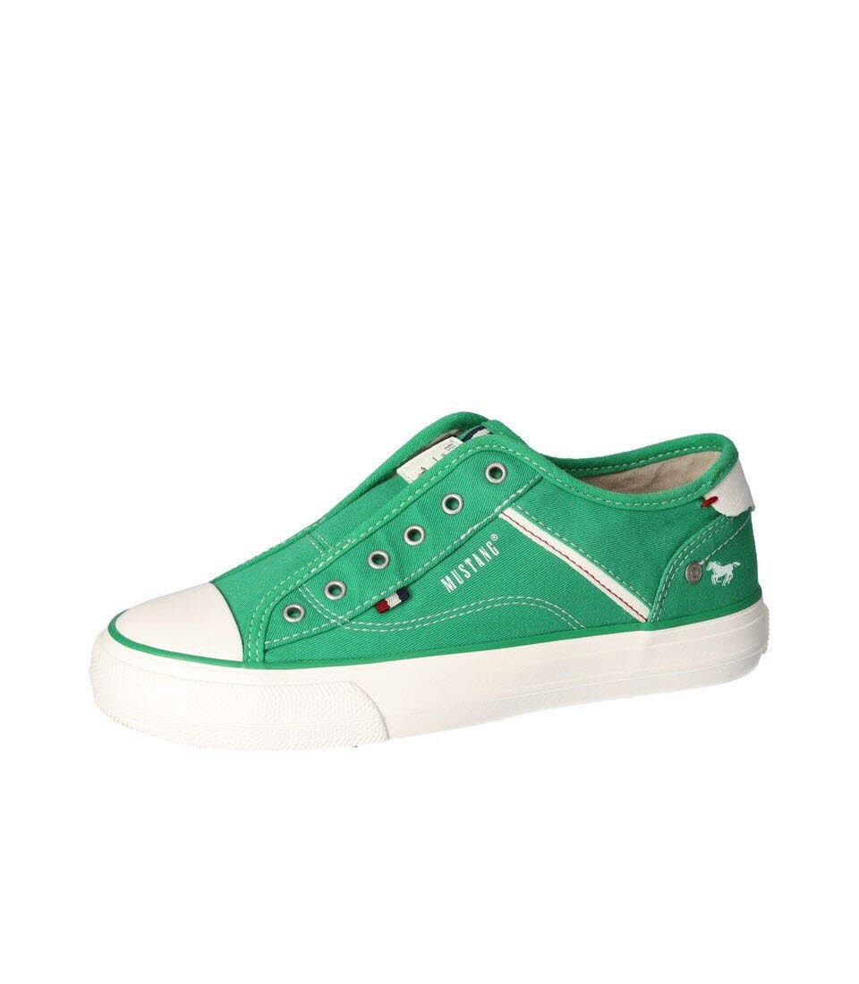 Schuh Mustang Damen Sneaker GrÃ¼n MUSTANG Trendige Low-Top Sneaker