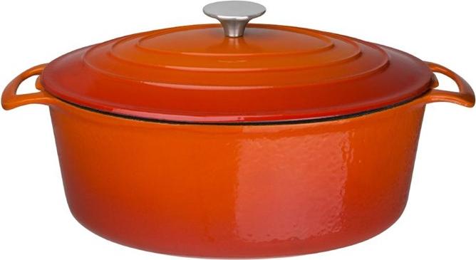 Vogue Ovaler Schmortopf Orange Groß