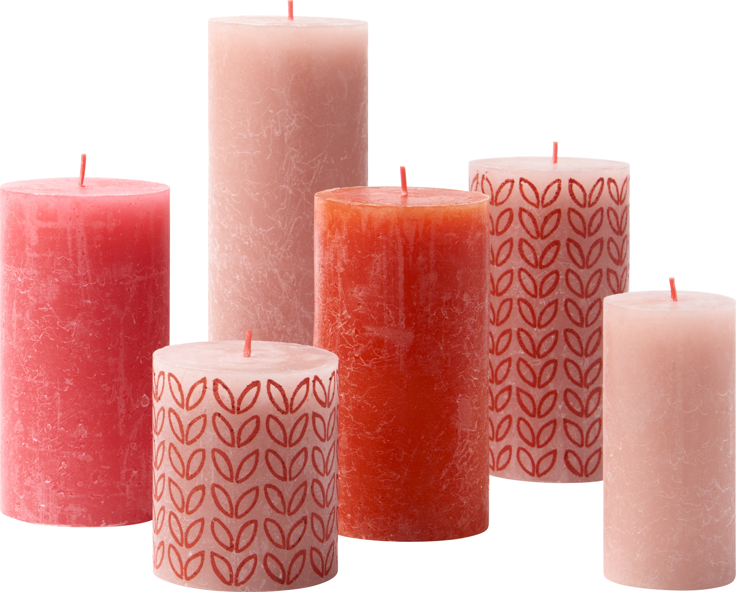 Bolsius 6er Set Kerzen, rosa