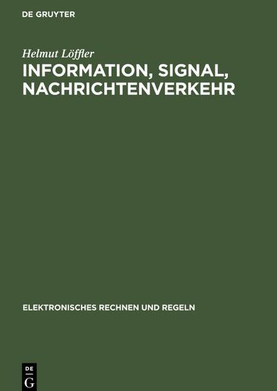 De Gruyter, Mercury Learning And Information Information, Signal, Nachrichtenverkehr
