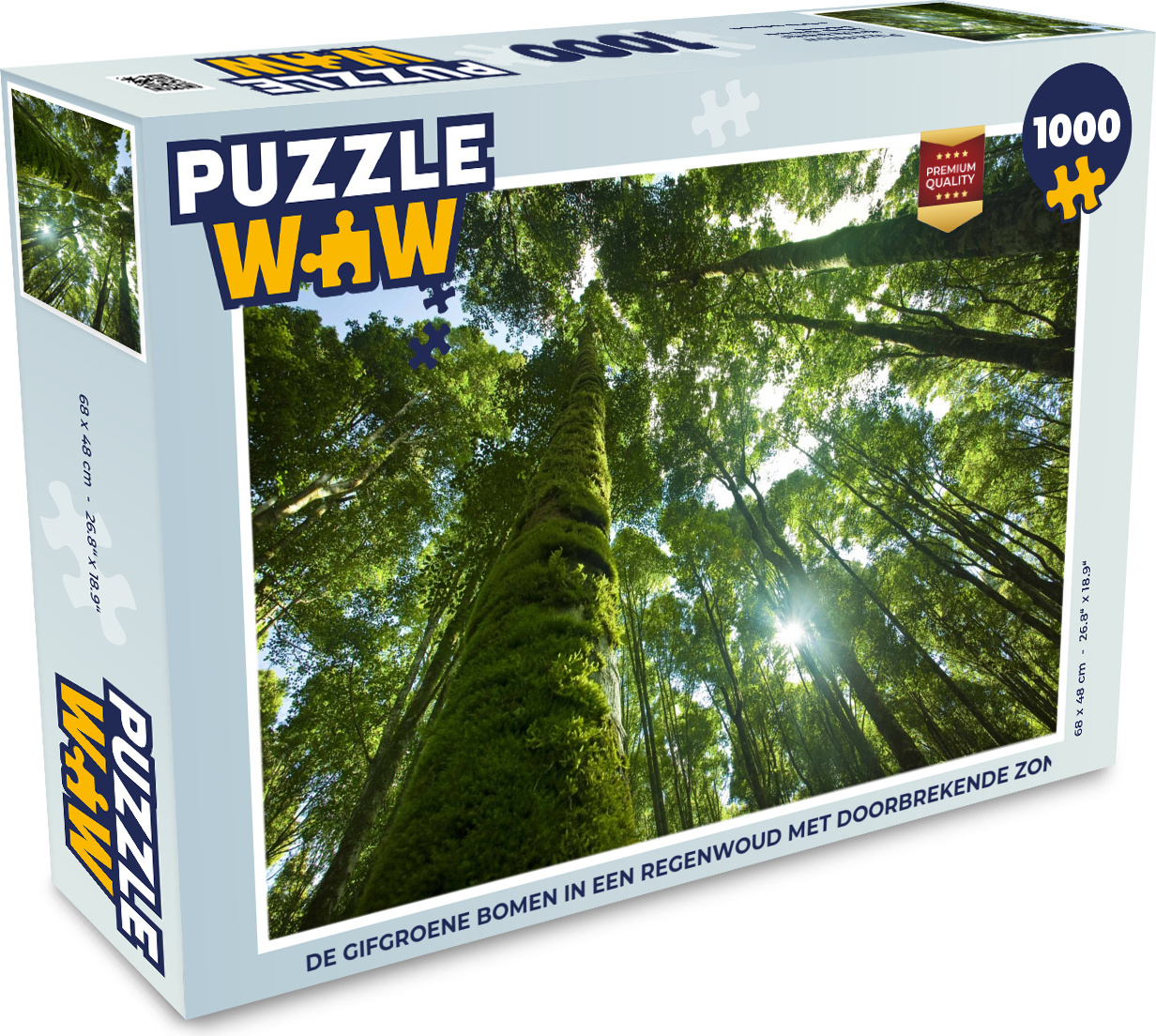 MuchoWow® Puzzle 1000 Teile Die giftgrünen Bäume in einem Regenwald mit durchbrechender Sonne - Erwachsene - Rätsel 136|1314989