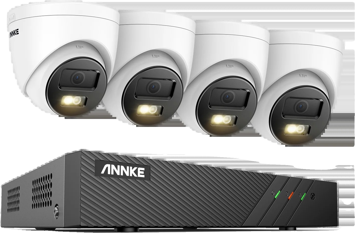 Bezpečnostný kamerový systém IP, inteligentný s dvojitým osvetlením, 6MP HD kvalita, 8CH 4 kusy I51EM, žiadny