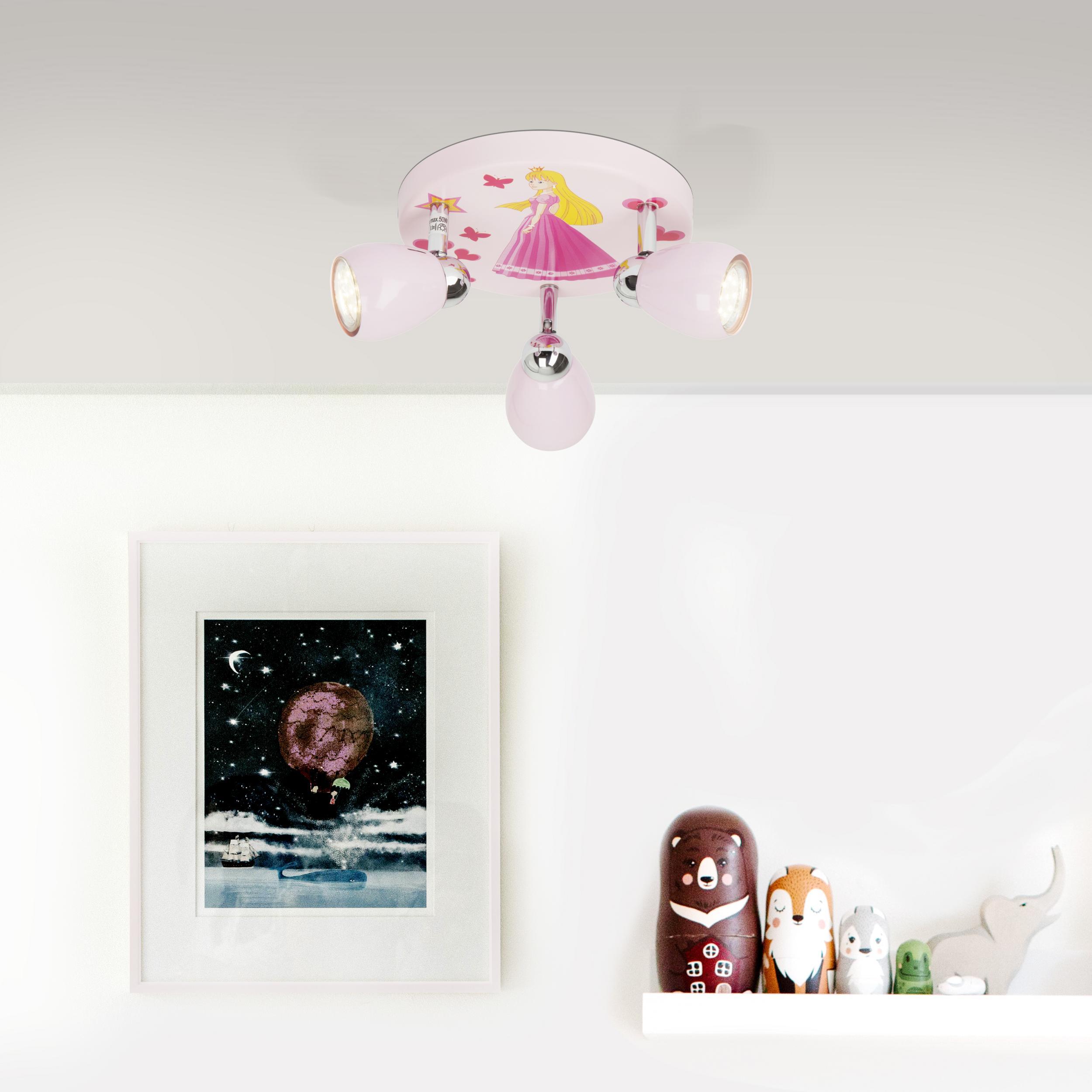 Lightbox LED Deckenstrahler, im Prinzessinnendesign, mit warmweißem Licht