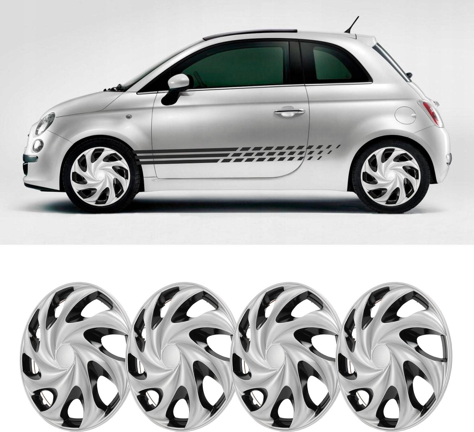 Gistuch 4 Stück 14-Zoll-Auto-Radkappen, silbrig, Felgenhautabdeckung, Nabe, universelle Passform für Autos, LKWs, Lieferwagen