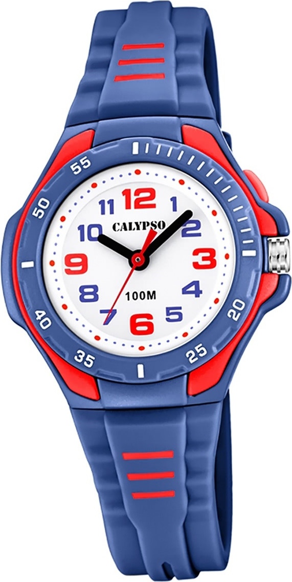 Calypso plastovéPolyuretándetské hodinky K5757/5 Módne náramkové hodinky Blue Junior D2UK5757/5