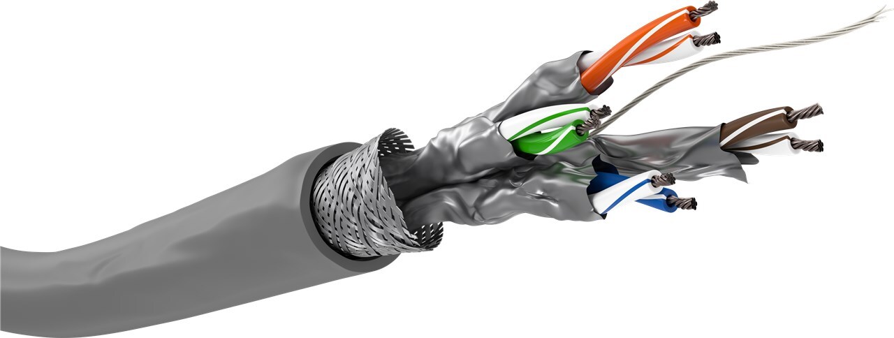 Goobay 95693 Netzwerk Verlegekabel S/FTP CAT6 PVC 305m grau