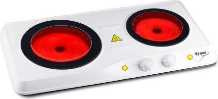 elektroherd VIGAN 1200W/800W Glaskeramik WHITE 769-450