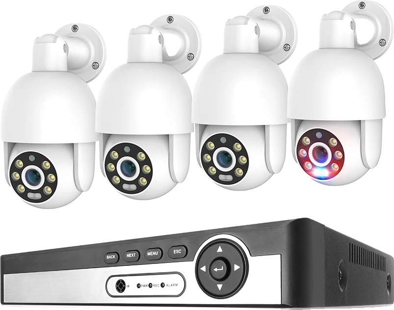 Bezpečnostný kamerový systém PTZ, kompresia H265, obojsmerná audio komunikácia, 8CH NVR 4 ks CAM 5MP, 3T (vonkajšie športy), 8CH NVR 4 ks CAM 5MP, 3T (vonkajšie športy)