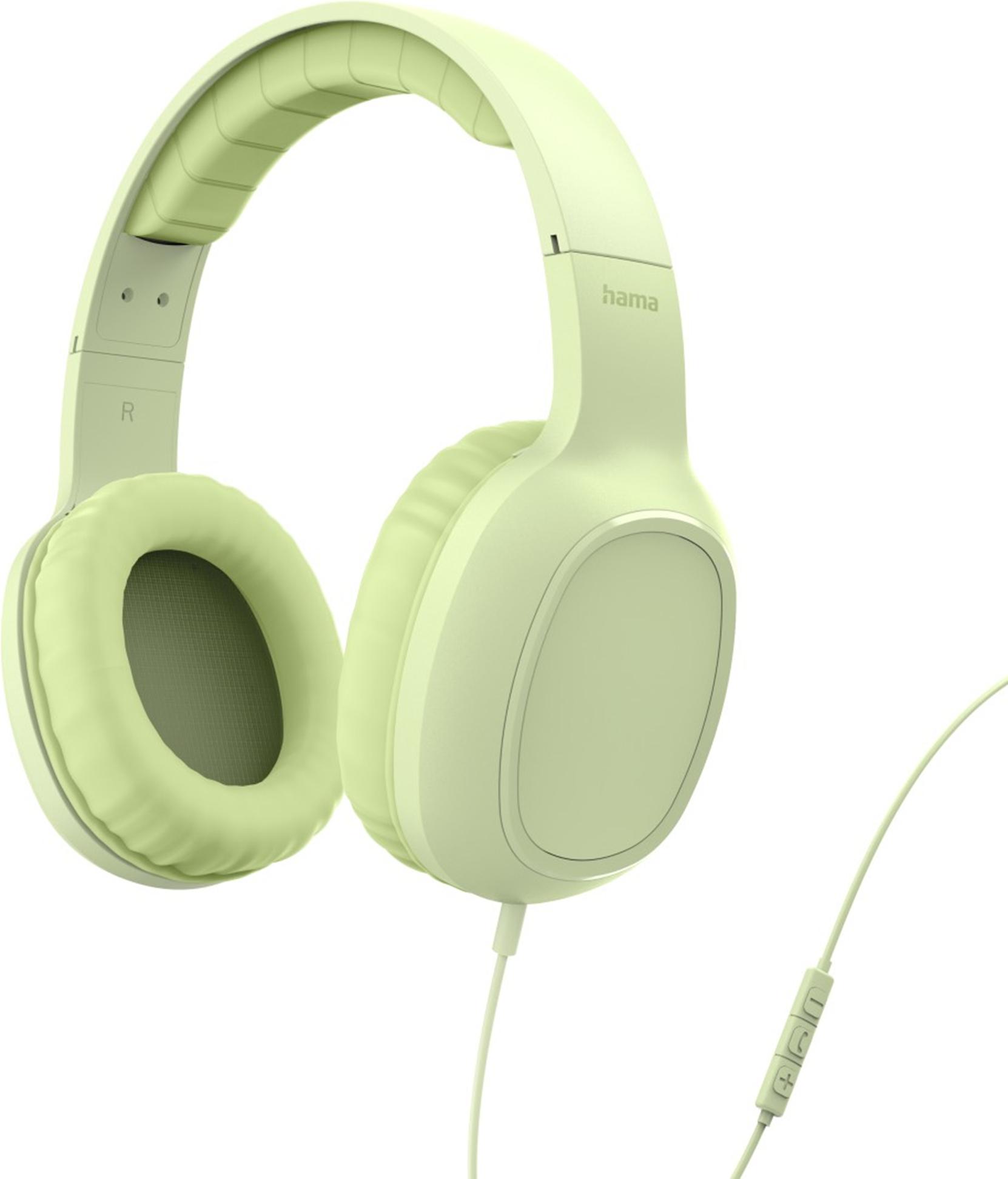 Hama Kopfhörer Fun C, On-Ear USB-C Mikrofon, Grün