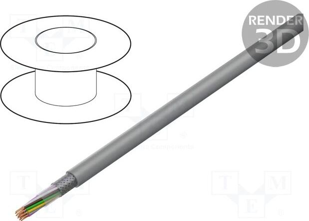 TNE Leitungen; TRONIC-CY LiY-CY; 16x0,25mm2; PVC; grau; 500V; CPR: Eca 20038 Mehraderleitungen, geschirmt 7763