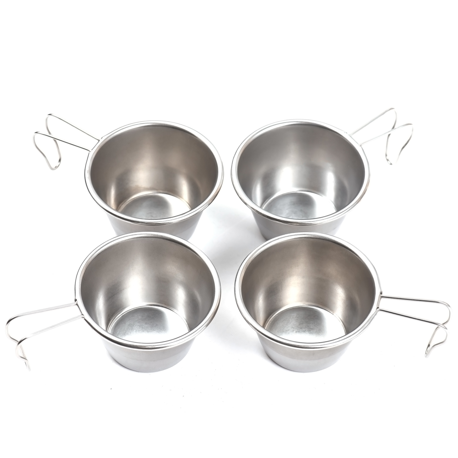 Cocosity sierra cup, Edelstahltasse, Tasse mit Henkel, Teetasse, Teetassen, Teetassenset, Kaffeetassen, 4er-Set Kaffeetassen, Reisetasse, Reisekaffeetasse, Kaffeereisetasse, kleine Tassen, Metalltassen, Metallkaffeetassen, Weinbecher