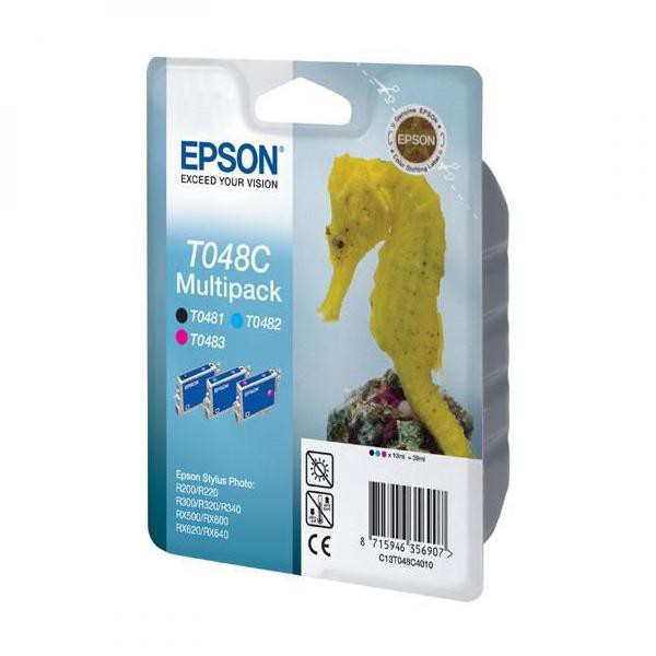 Tabletts - Mehrfachpackung Epson T048C (Schwarz, Cyan, Magenta) C13T048C4010