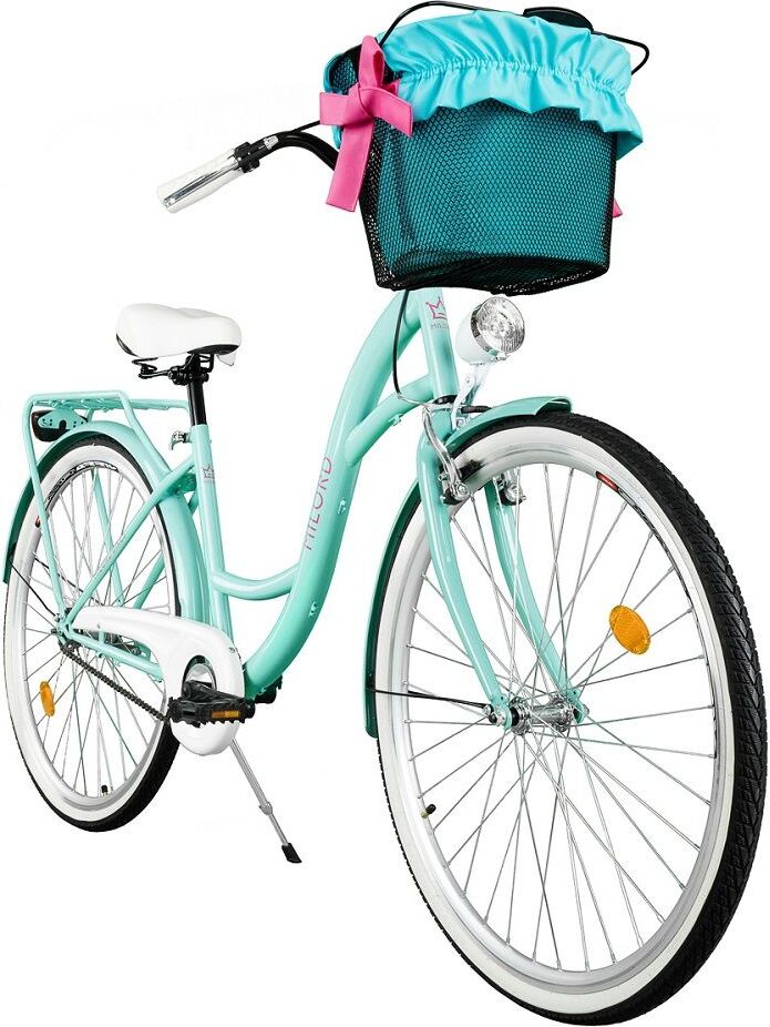 Milord Komfort Fahrrad Mit Korb Damenfahrrad, 26 Zoll, Blau, 1 Gang