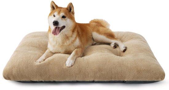 OEM Großes Hundebett mit Antirutschboden und Kissen, 89x58x8cm, Kameelfarben 2026