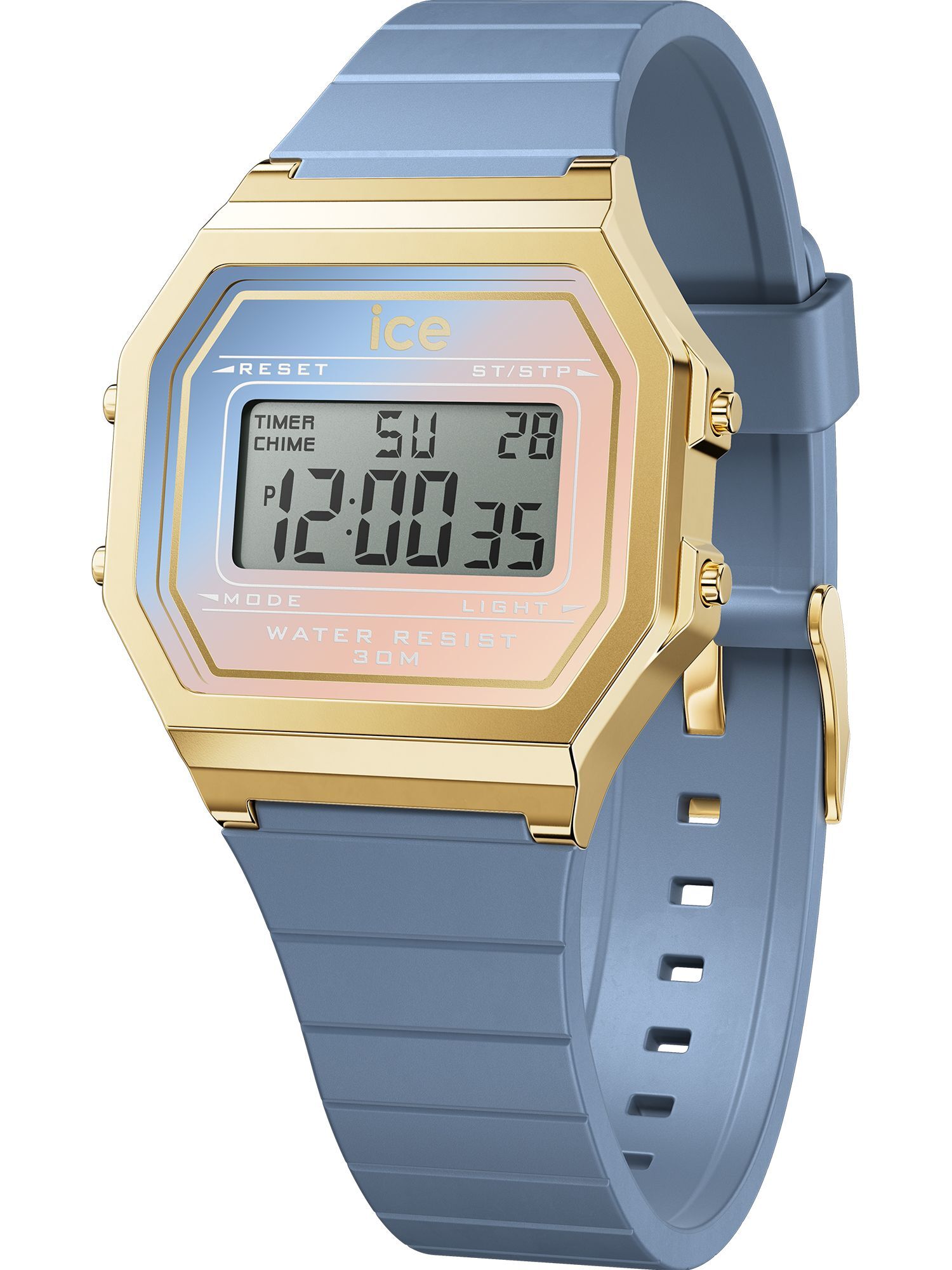 Hodinky Ice-Watch 022717 ICE digit retro blue majestic Uhr Datum Alarm blau