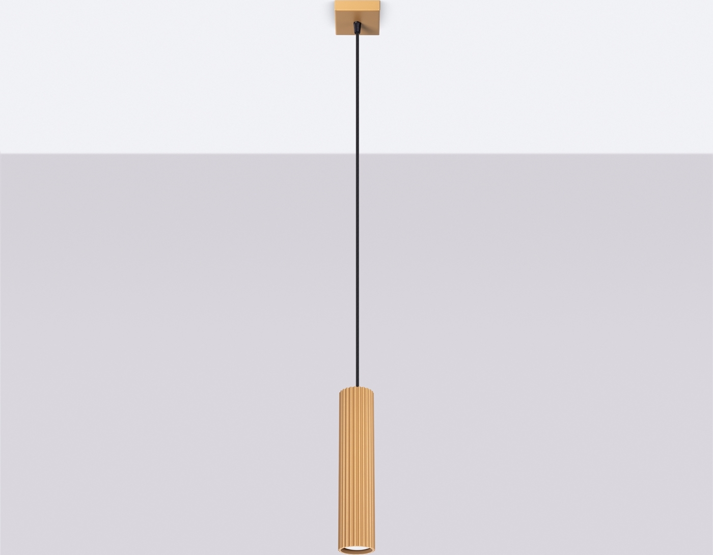 Pendelleuchte KARBON 1 golden 1xGU10 10W Aluminium 118x8x8cm Sollux Lighting