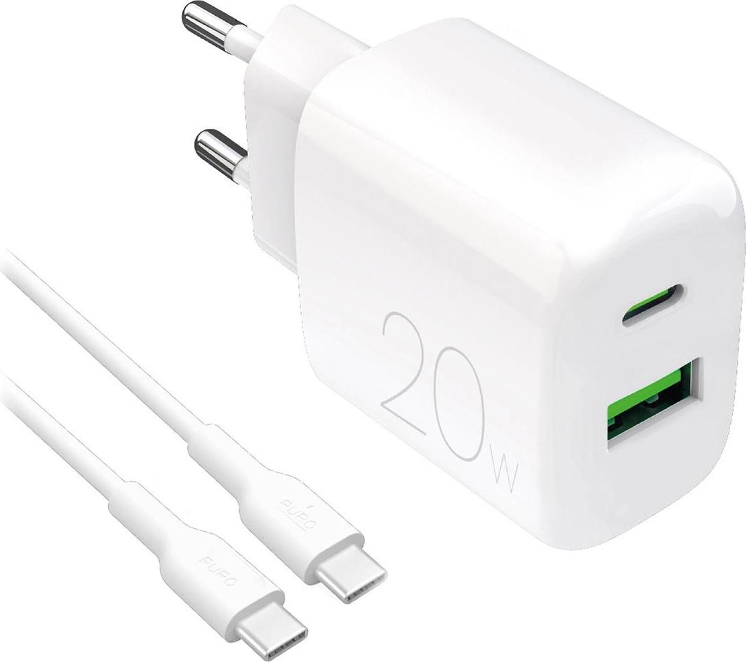 PURO PUTCUSBAC20WDYKCCWHI, Vnútorný, AC, 1,2 m, Biela