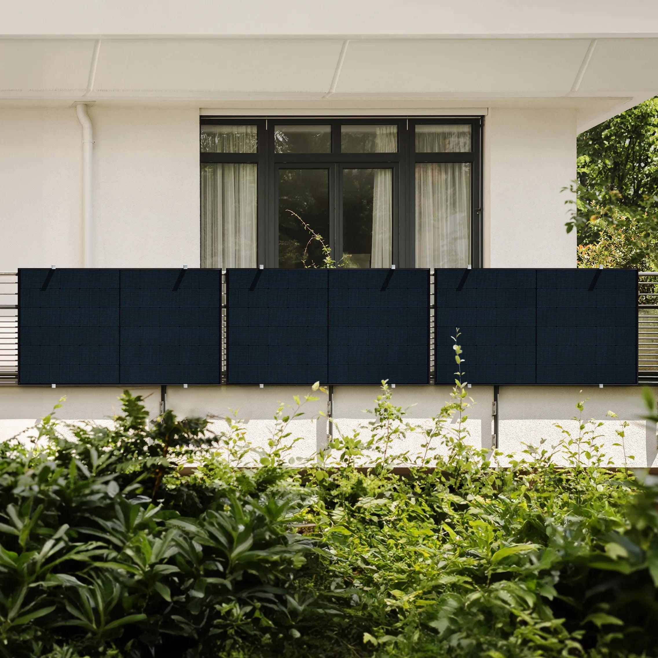 1350 Watt, Balkon, Bifazial Komplettset, Balkonkraftwerk, Germany 15m Anschlusskabel, Hoymiles HMS-1800W Image