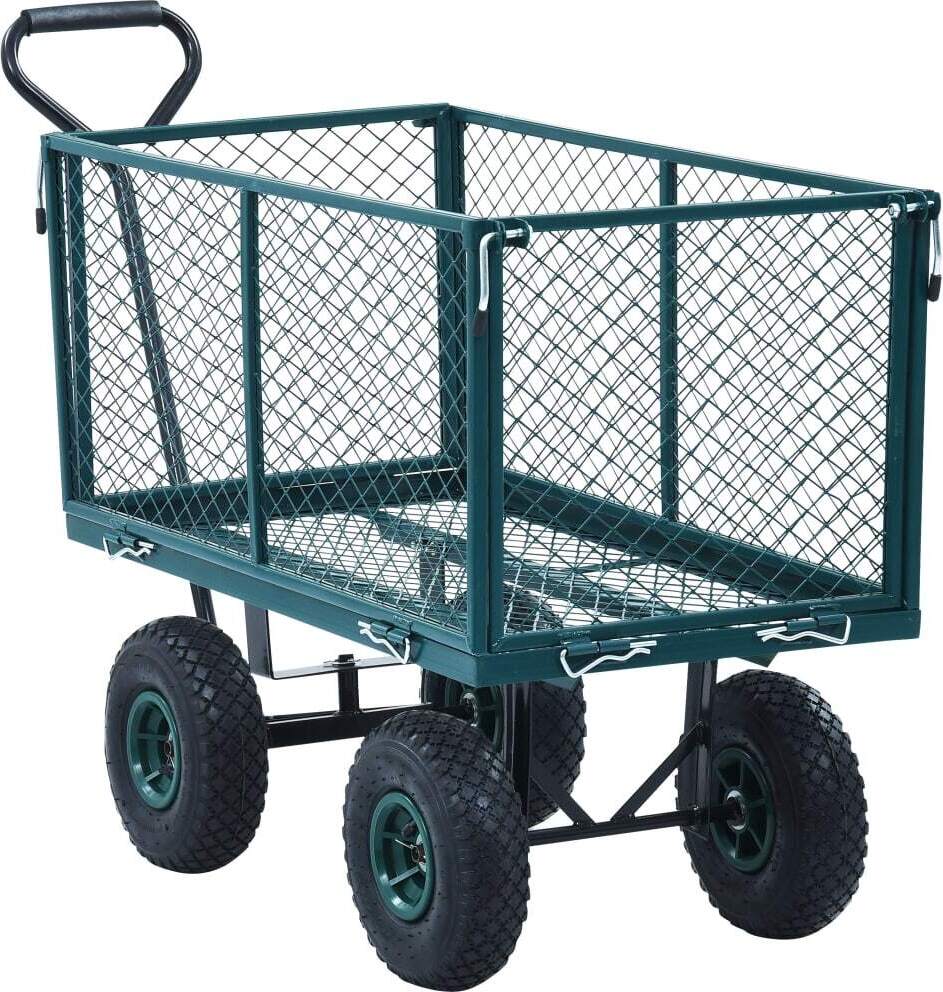 Syfax Gartenwagen Grün 350 kg Maximale Belastbarkeit Stahl 86 x 46,5 x 97 cm 459145510