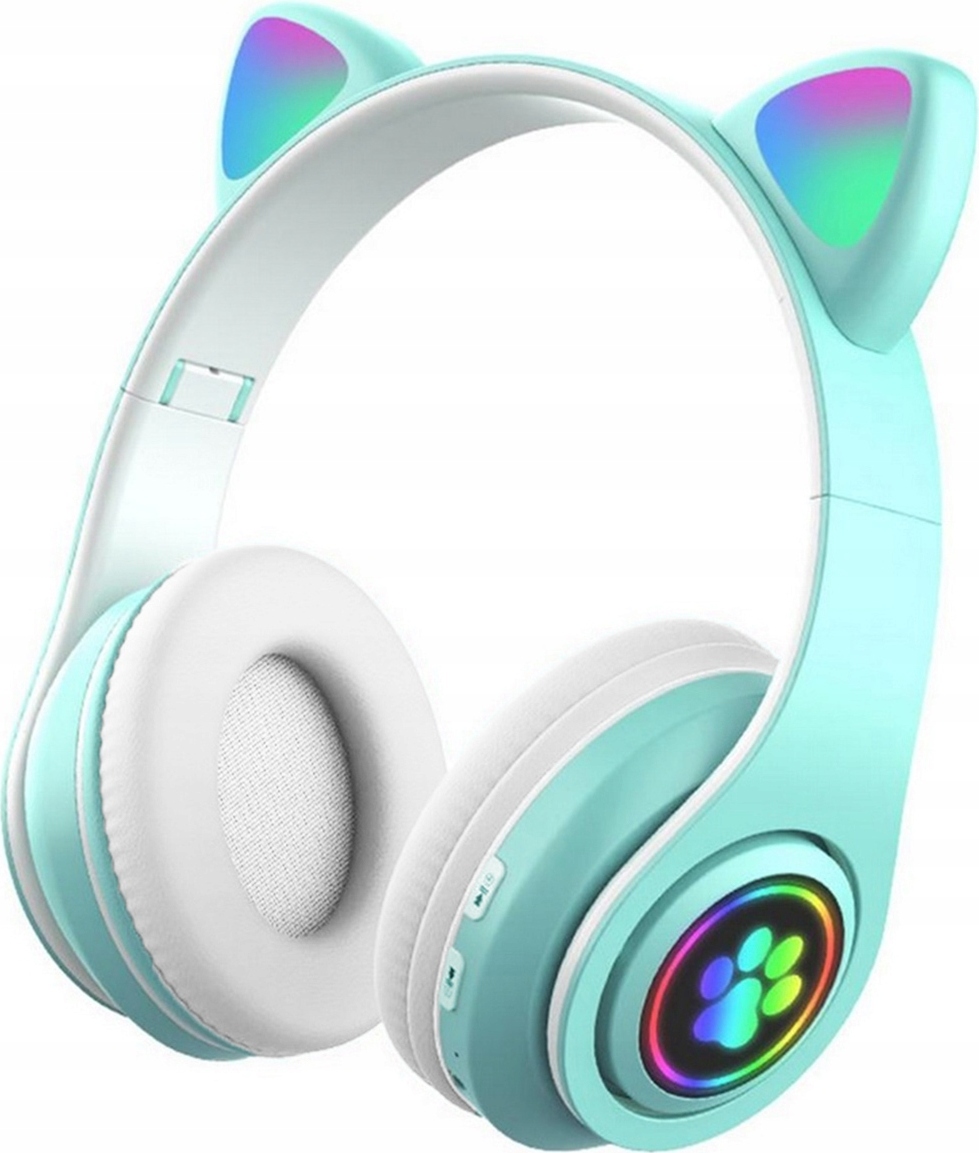 Bezdrôtové Slúchadlá Bezdrôtové Mačacie Uši Led Rgb Bluetooth 5.0 Fm Mp3