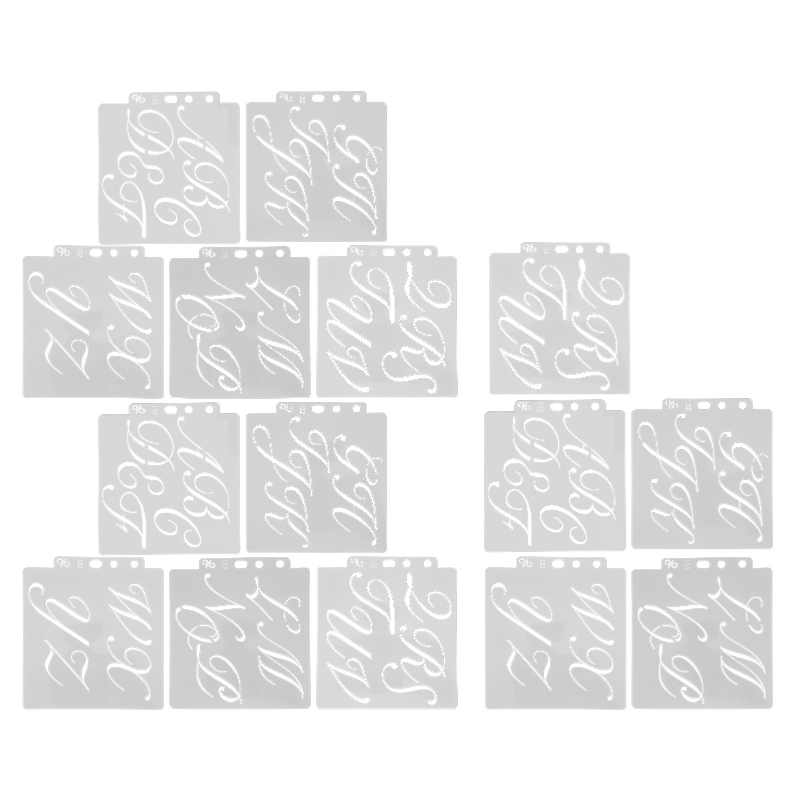 Cocosity Buchstaben Schablone,Muster Schablonen,Malerei Schablonen,Schablone Schablone,Zeichnung Form,Kalligraphie Schablone