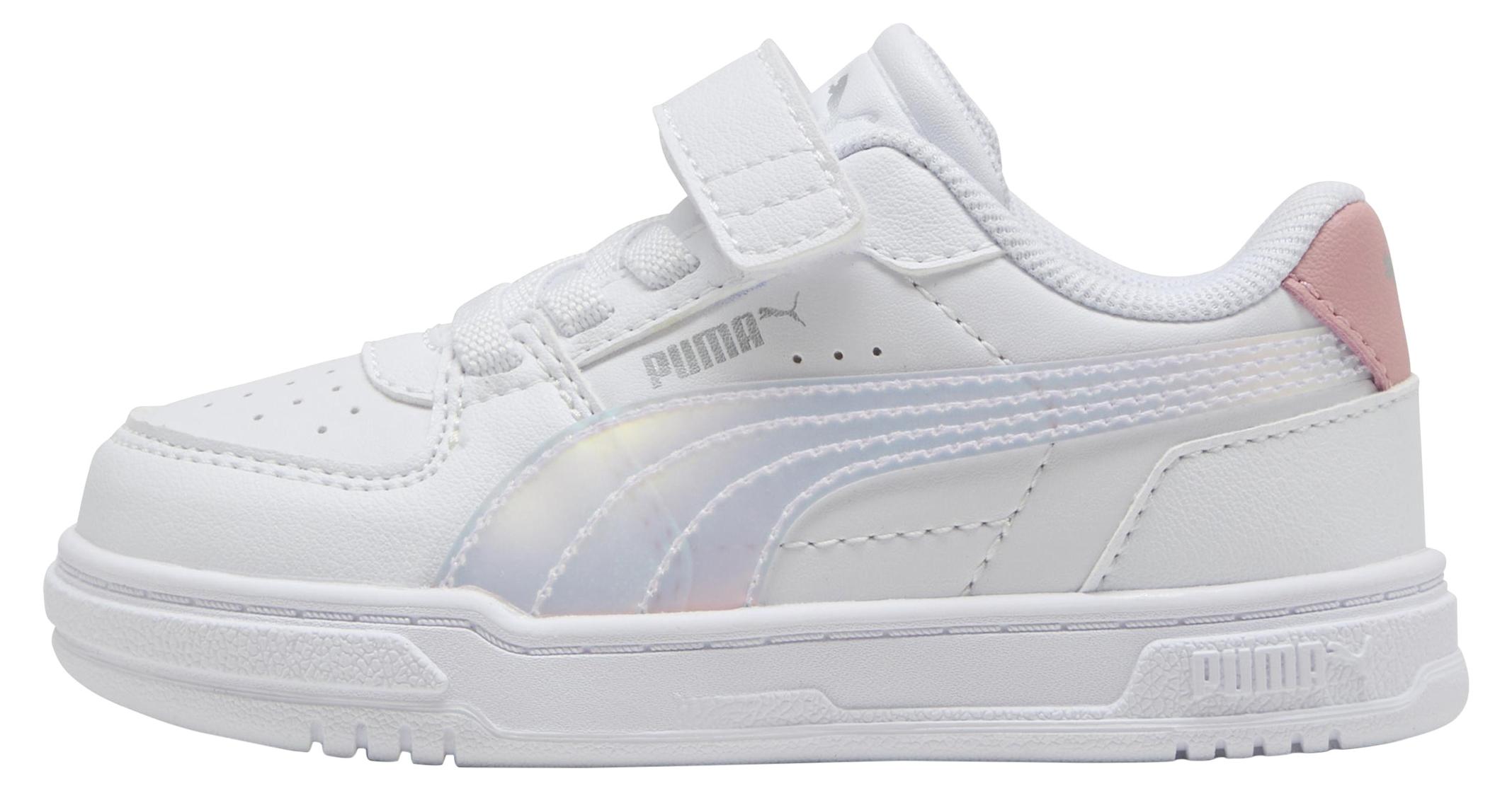PUMA CavenIII Holo 2.0 AC+ Inf Klettverschluss-Sneaker für Kinder 406895 - 01 - Blanc-Rosy-Argent