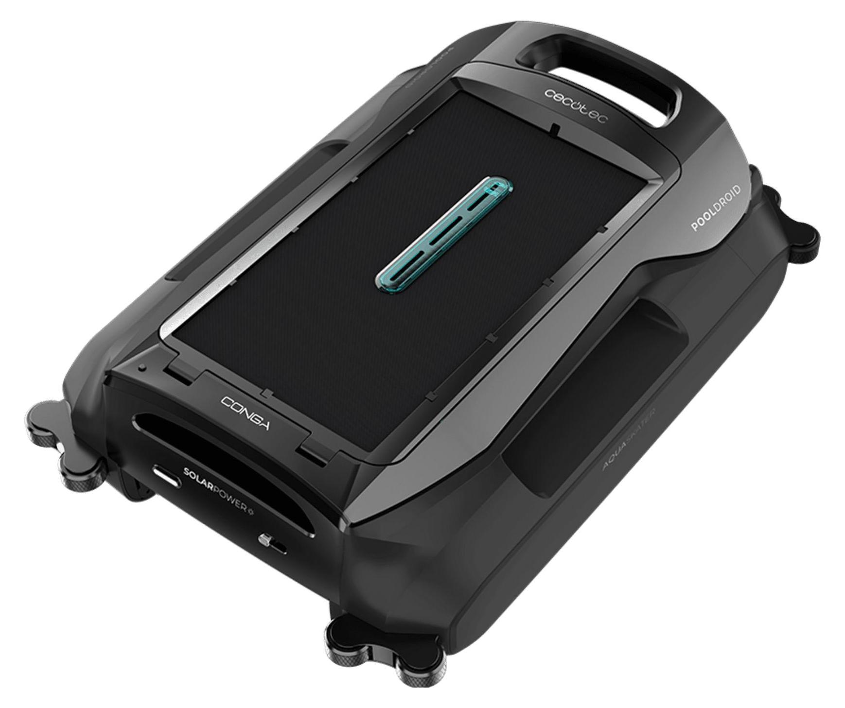 Cecotec Conga Pooldroid AquaSkater, Robotický vysávač pre bazén, Bazén, Čierna, Biela, vodoryska, Nadzemný bazén/zapustený bazén, 187,5 µm